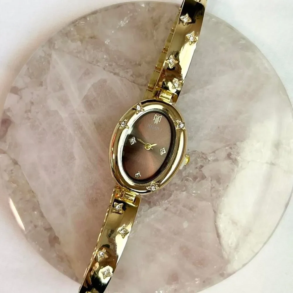 Vintage Inspired Luxury Gold Tone Watch